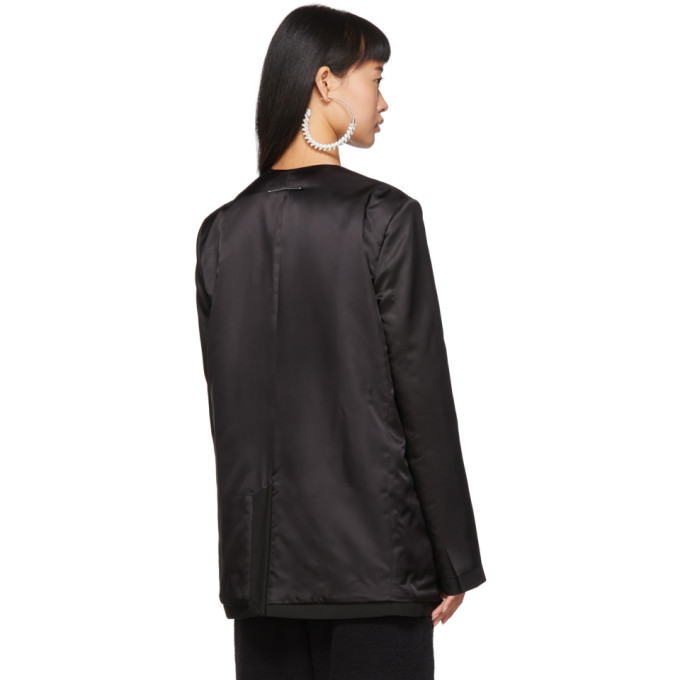 MM6 Maison Margiela Black Inside-Out Blazer MM6 Maison Margiela