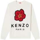 Kenzo Men's Logo Intarsia Crew Knit in Off White