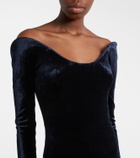 Alaïa Off-shoulder velvet gown