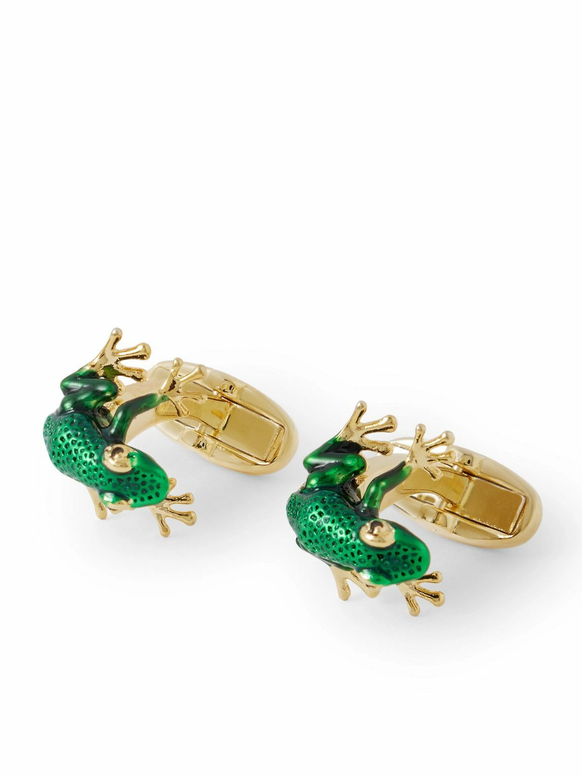 バングル PAUL SMITH Men Cufflinks Green M1ACUFFPFROG 30 Paul Smith - Frog Gold-Tone Enamel Cufflinks Paul Smith