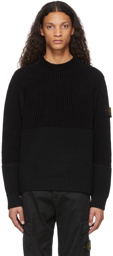 Stone Island Black Mixed Yarns Crewneck