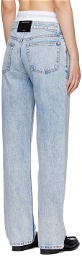 Alexander Wang Blue Elastic Brief Layer Jeans