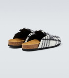 JW Anderson Checked leather-trimmed mules