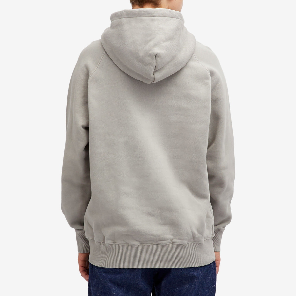 Norse Projects Men's Marten Raglan N Patch Hoodie in Weather Grey