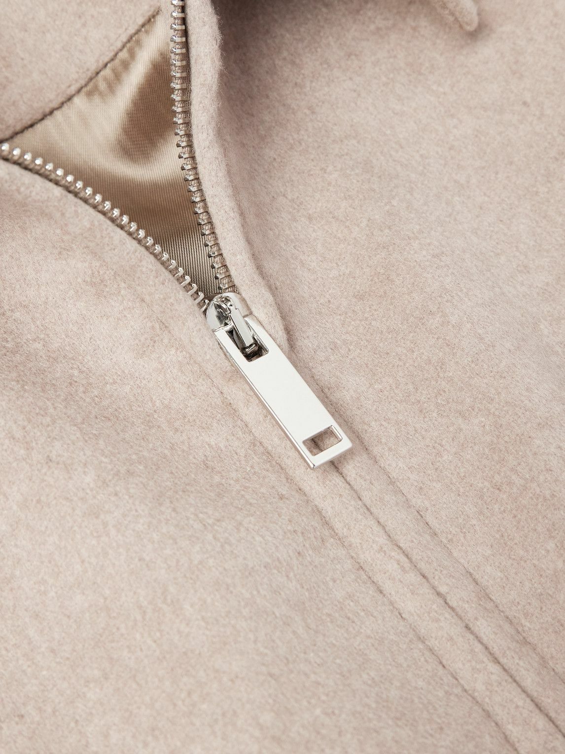 Incotex - Virgin Wool-Blend Bomber Jacket - Neutrals