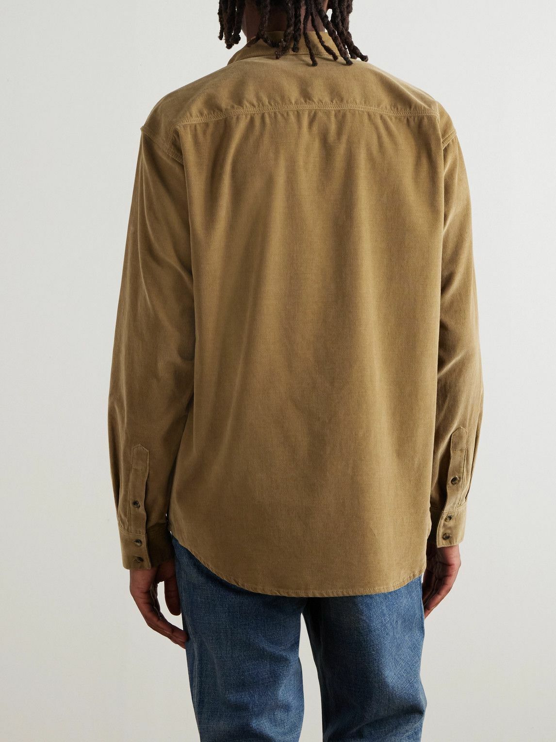 CELINE - Cotton-Corduroy Shirt - Brown