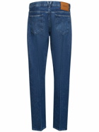 VERSACE - Stonewashed Cotton Denim Straight Pants