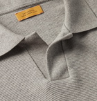 Saturdays NYC - Davies Ribbed Mélange Cotton Polo Shirt - Gray