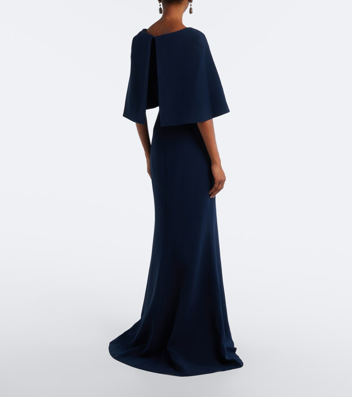 Elie Saab Caped crêpe gown