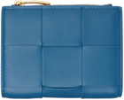 Bottega Veneta Blue Small Cassette Bi-Fold Wallet