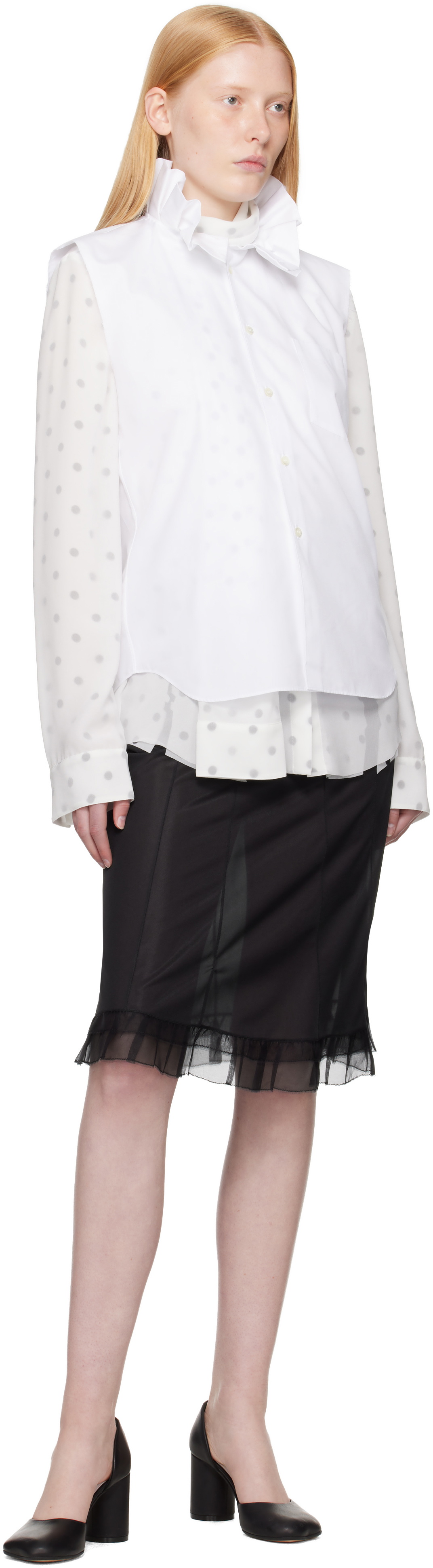Comme des Garçons Homme Plus White Broad Shirt