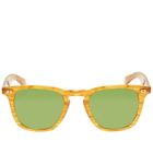 Garrett Leight Men's Brooks X 48 10th Anniversary Limited Edition Sunglasses in Butterscotch/Pure Green