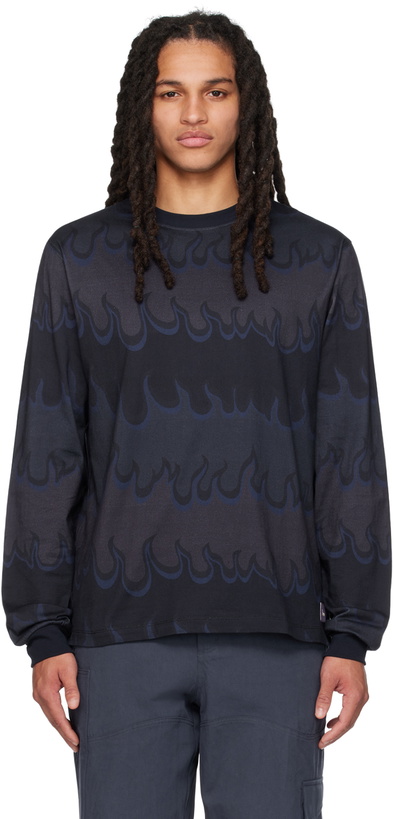 Photo: Dime Black Space Flame Long Sleeve T-Shirt