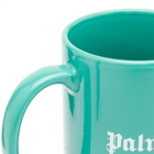 Palm Angels Men's Classic Logo Mug in Turquoise/White