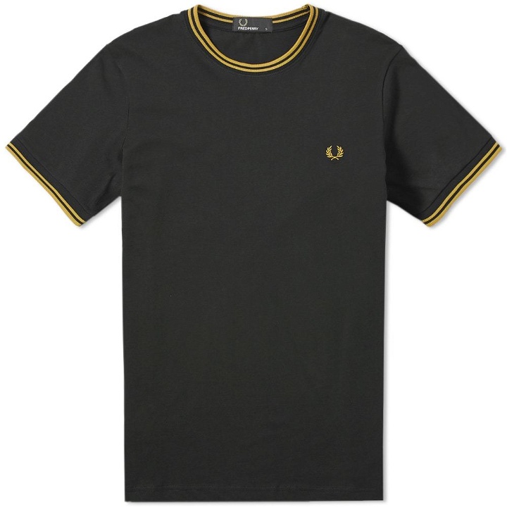 Photo: Fred Perry Twin Tipped Ringer Tee Green