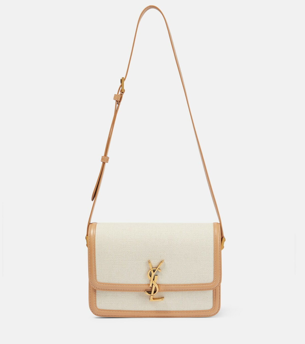 Saint Laurent Small Solferino Satchel Box Bag - Neutrals