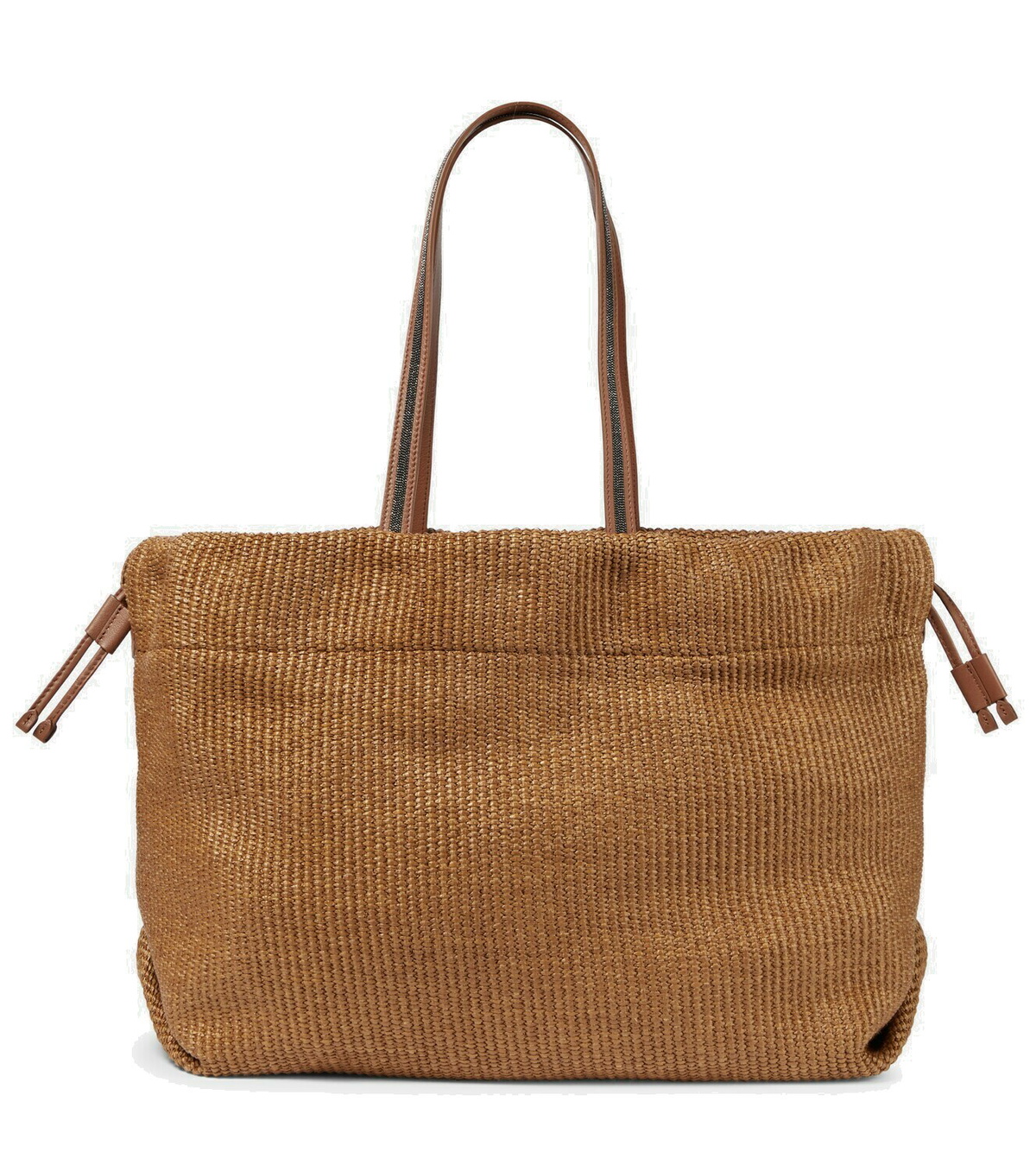 Brunello Cucinelli - Large raffia effect tote bag Brunello Cucinelli