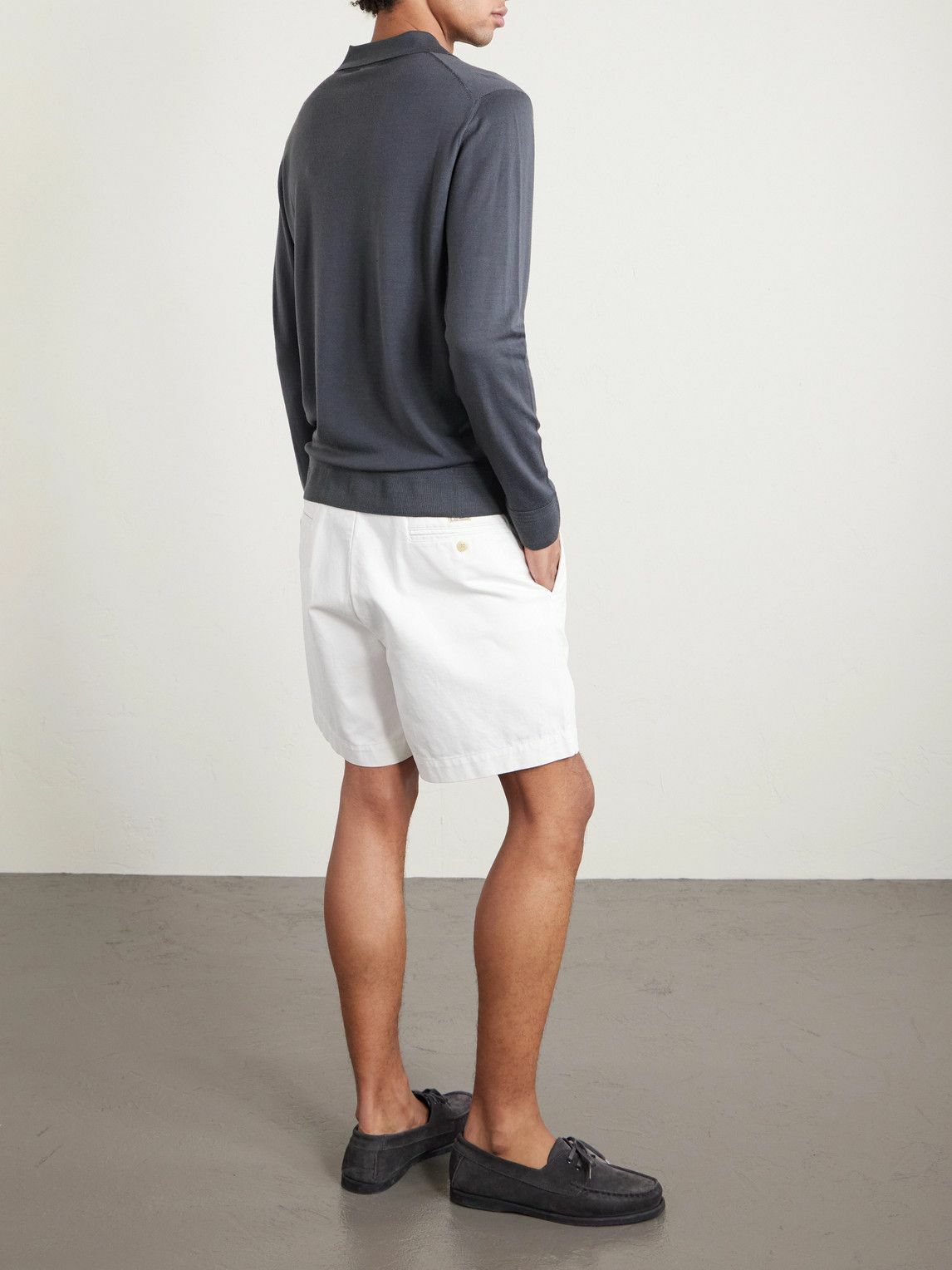 Barena - Pevaron Merino Wool Polo Shirt - Gray