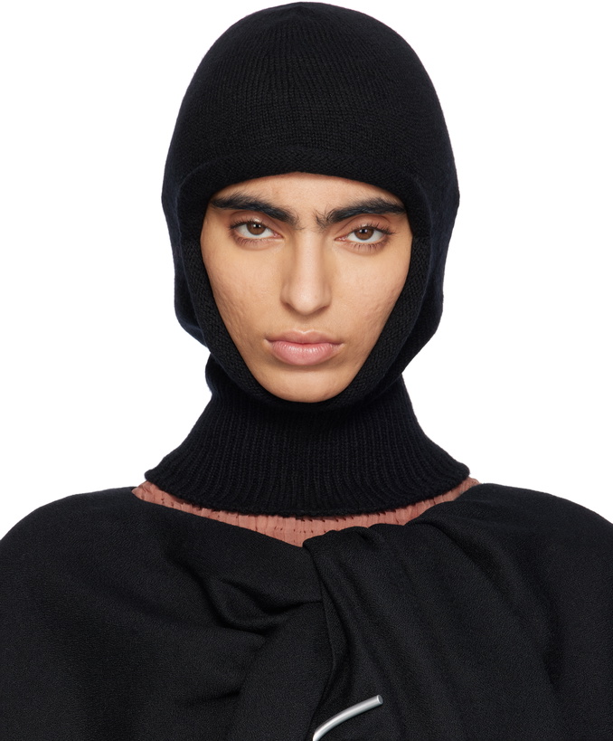 Photo: ISSEY MIYAKE Black Chunky Wool Balaclava