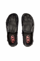 Diesel D-Lukas - Espadrilles in frayed denim - Moccasins and Mules Mens in Black