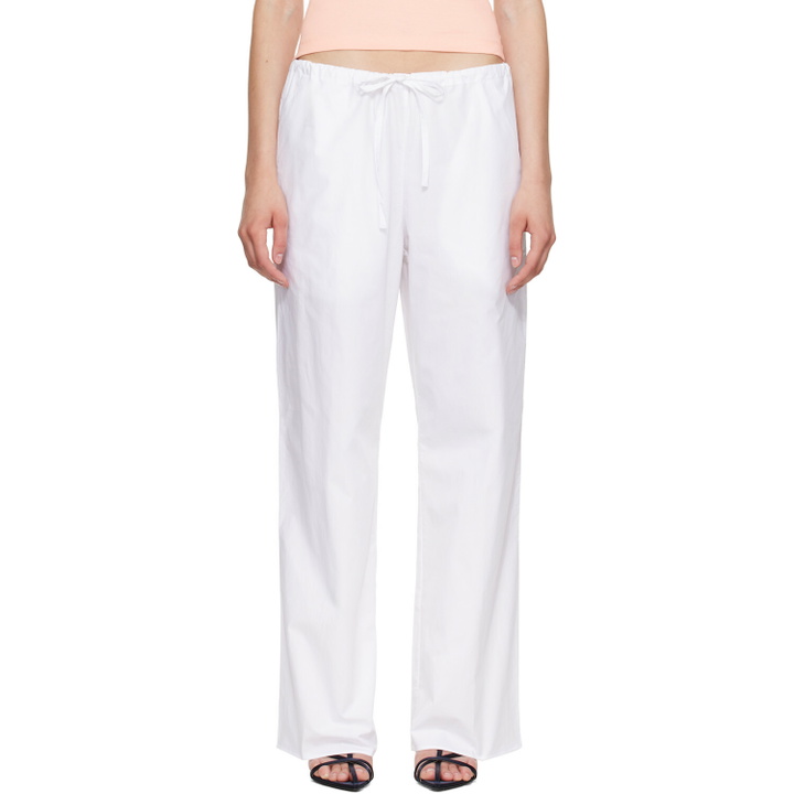Photo: FLORE FLORE White Josephine Lengthened Trousers