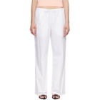 FLORE FLORE White Josephine Lengthened Trousers