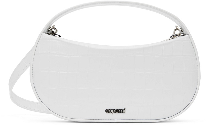 Photo: Coperni White Croco Small Sound Swipe Bag