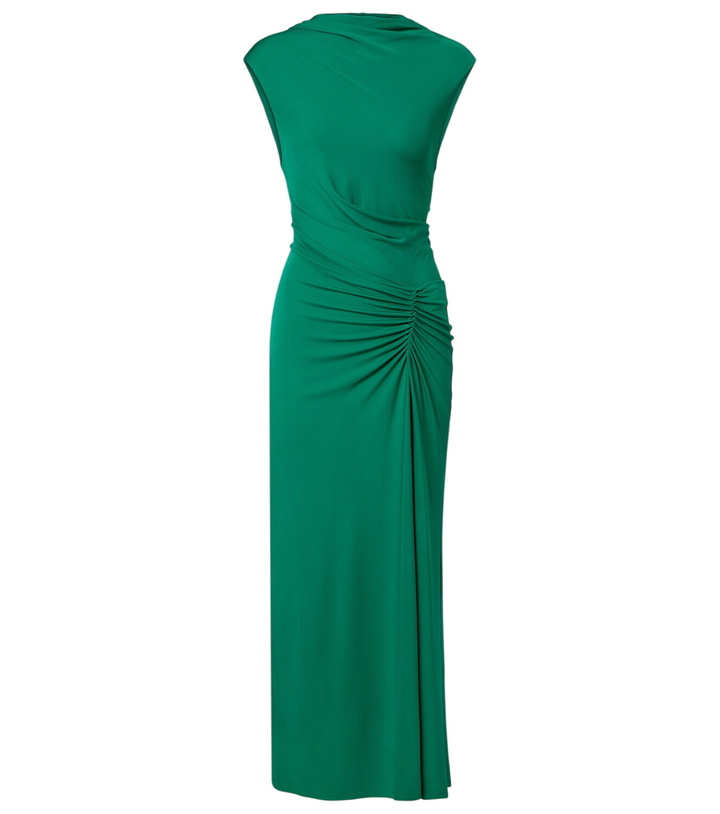 chinese dress ladies Amarantha Pleated Jersey Bustier Off-Shoulder Dress