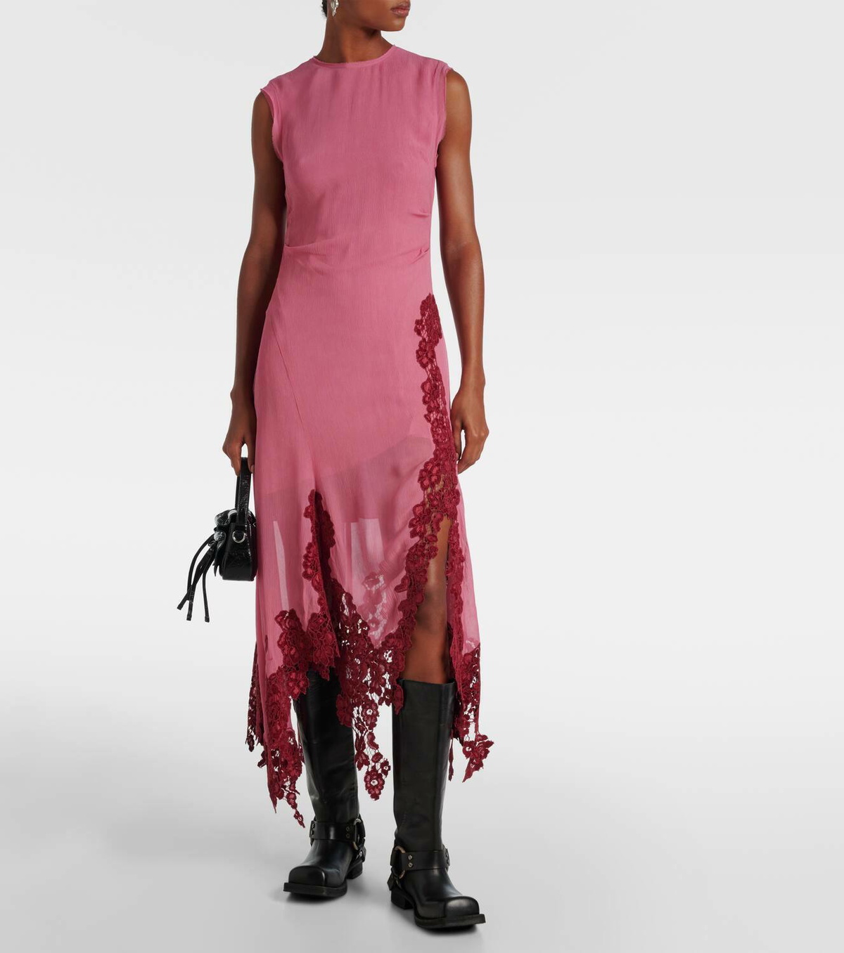 ワンピース Acne studios dress デニム ミディ丈ワンピース フレイド＆ダメージ加工 | NET-A-PORTER