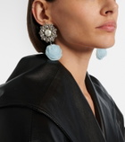 Magda Butrym Floral-appliqué embellished drop earrings
