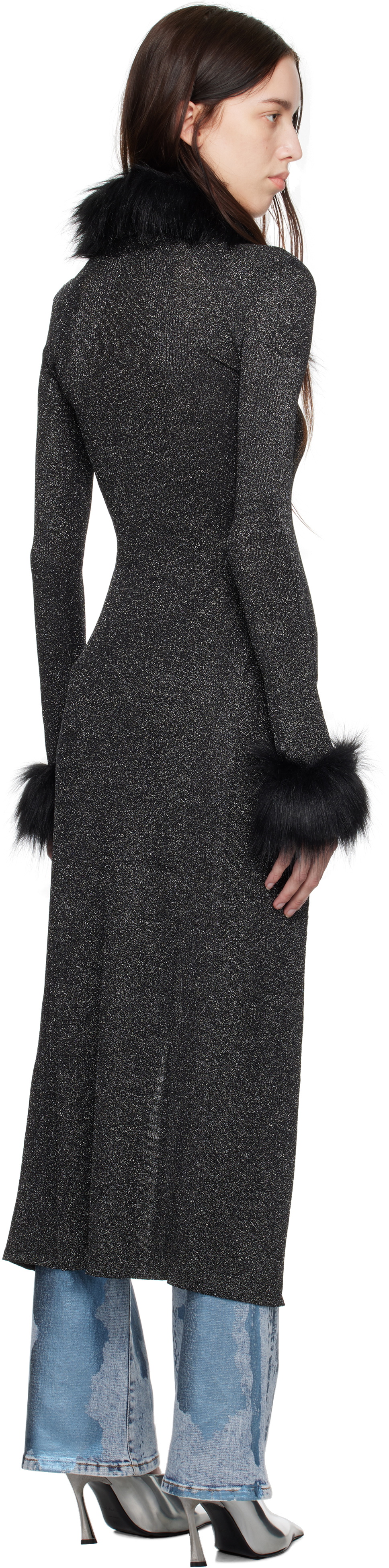 MISBHV Black Knit Maxi Cardigan