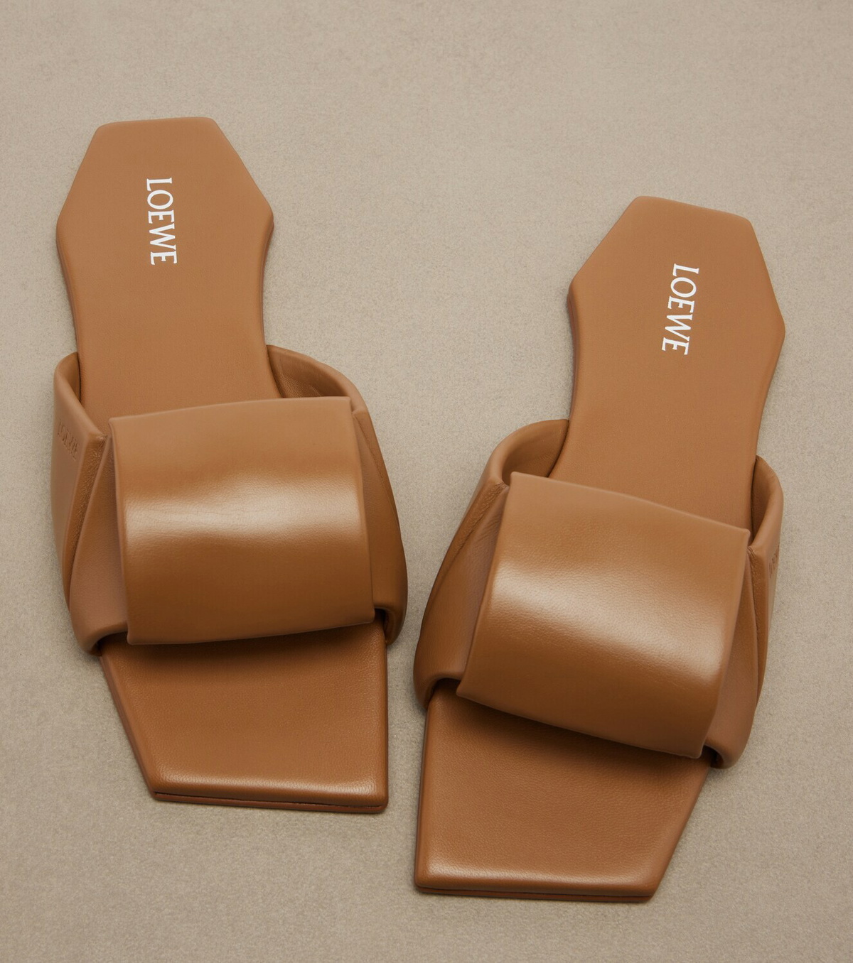 Loewe Origami leather slides