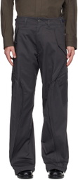 NVRFRGT Gray Twisted Cargo Pants