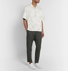 Barena - Camp-Collar Printed Cotton Half-Placket Shirt - Neutrals