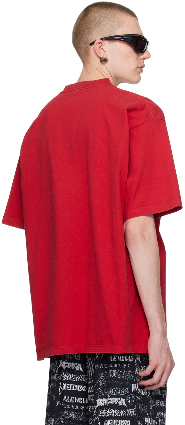Balenciaga Red Printed T-Shirt Balenciaga