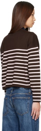 Moncler Brown Striped Wool Sweater