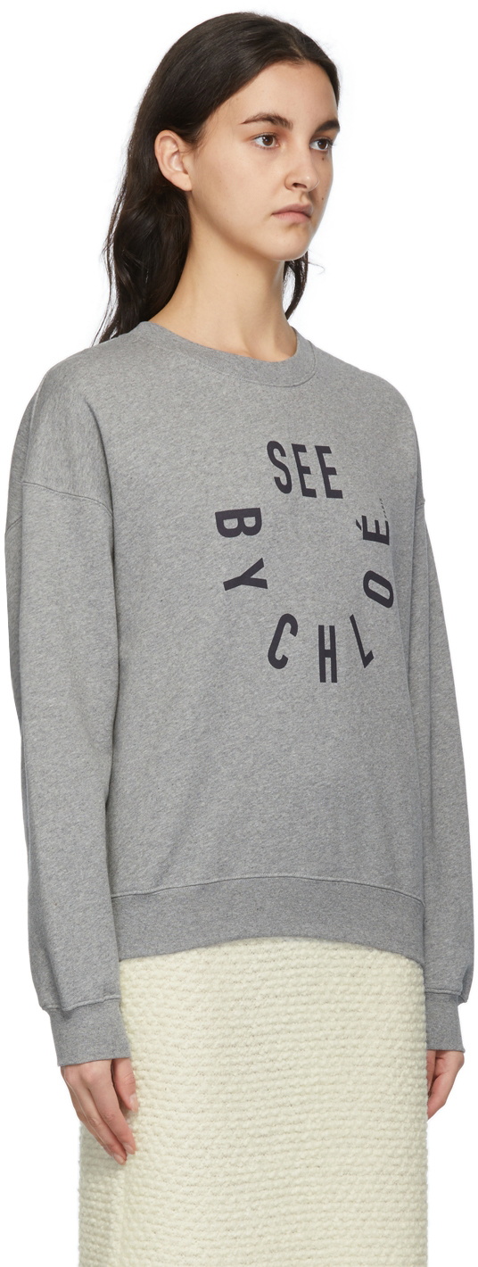See by Chloé Grey Logo Sweatshirt