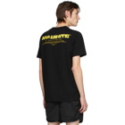 Off-White Black and Yellow Disrupted Font T-Shirt