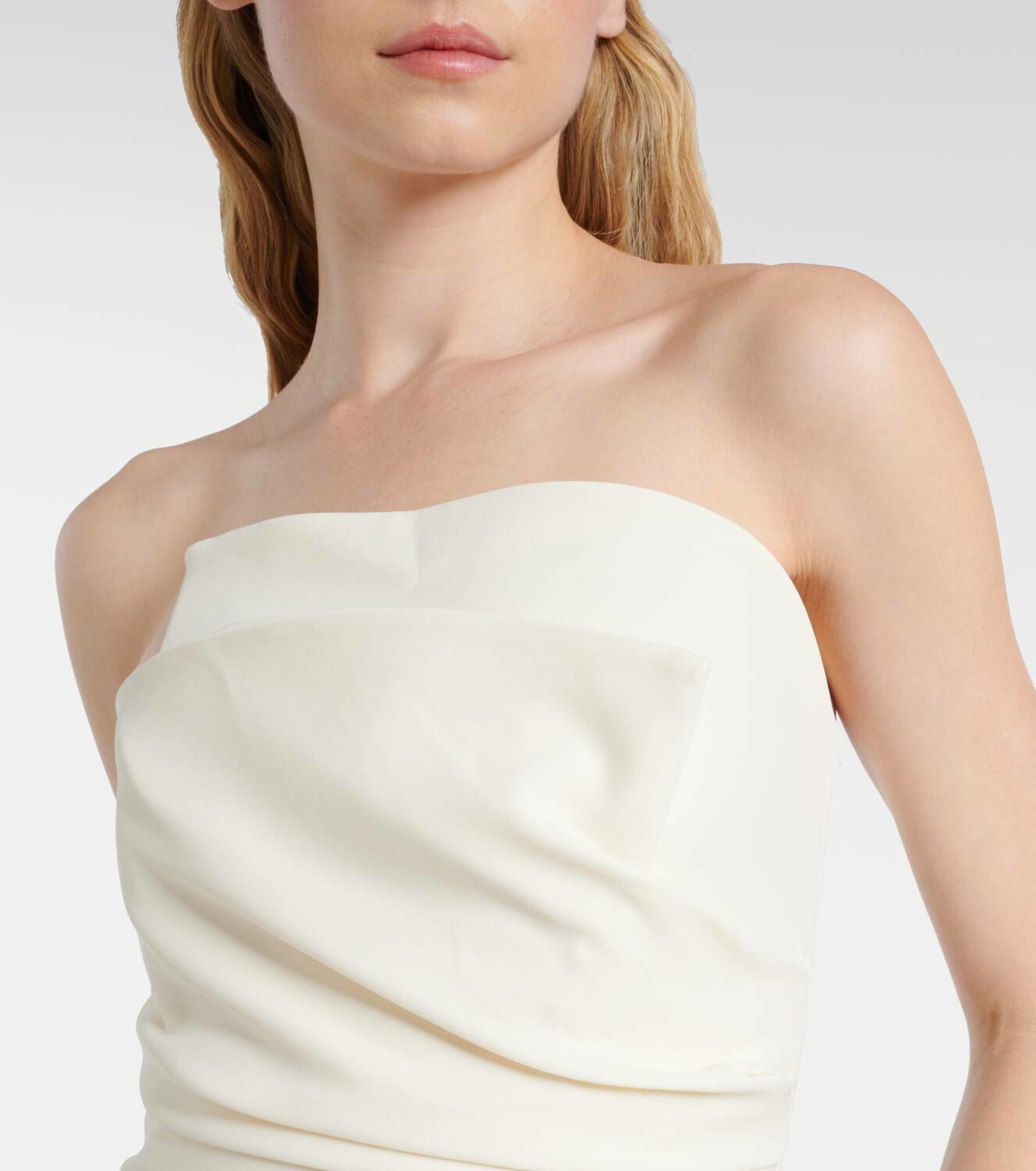 The Sei Strapless crêpe top