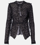 Gucci Leopard-printed silk blouse
