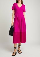 High Playtime Stretch-jersey Midi Dress Pink