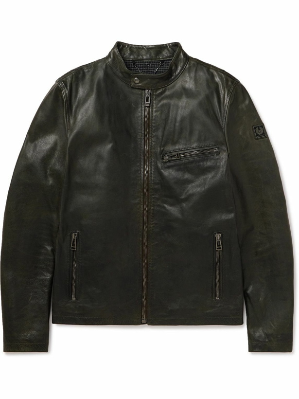 Photo: Belstaff - Legacy Pearson Waxed-Leather Jacket - Green