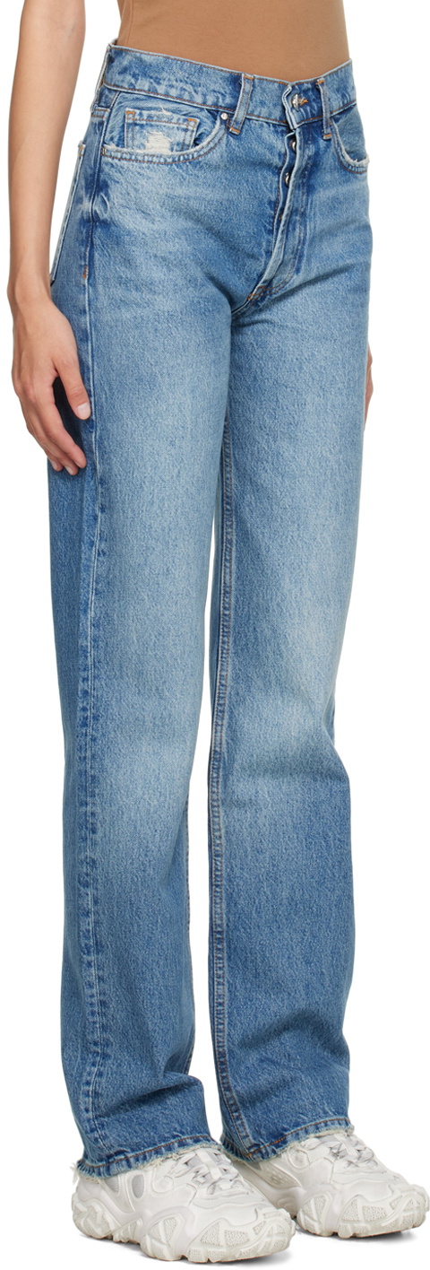 Anine Bing Blue Denim Pants