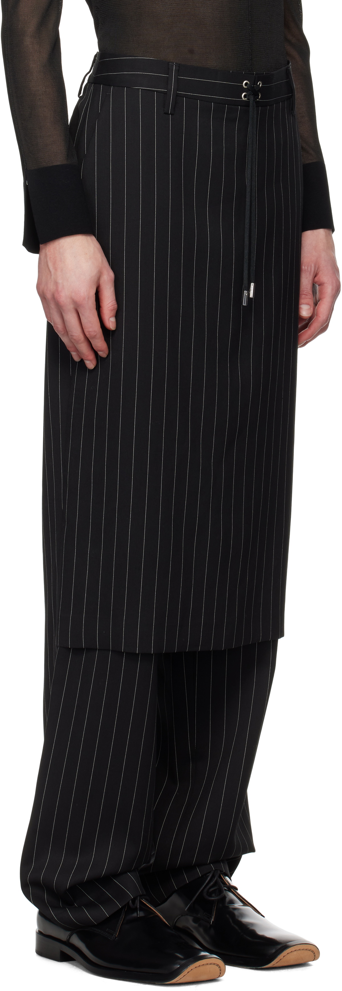 Jean Paul Gaultier Black 'The Lace-Up Suit' Trousers Jean Paul