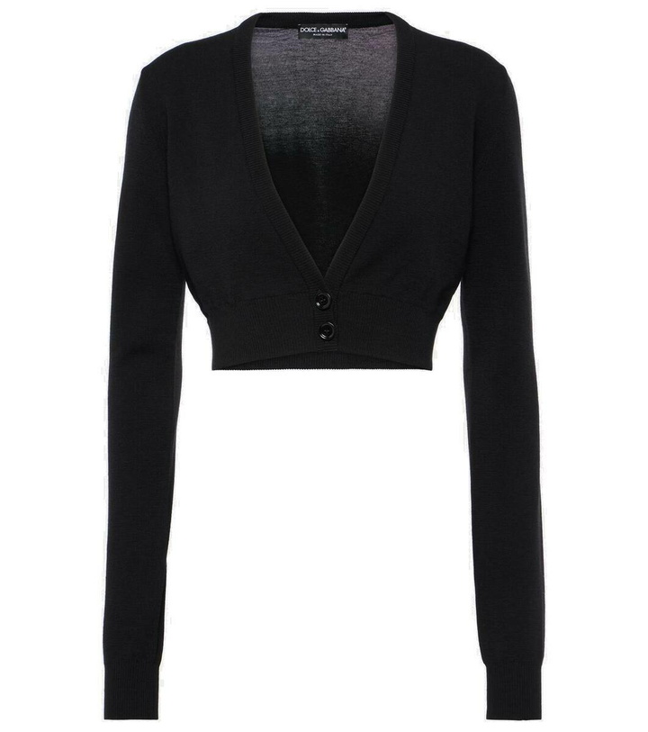 Photo: Dolce&Gabbana Cropped virgin wool cardigan