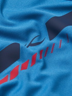 Kjus Golf - Logo-Print Jersey Golf Polo Shirt - Blue