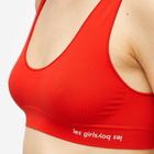 Les Girls Les Boys Women's Semi Sheer Crop Top in Red
