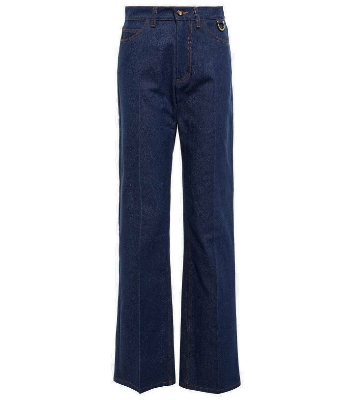 Photo: Fendi High-rise wide-leg jeans