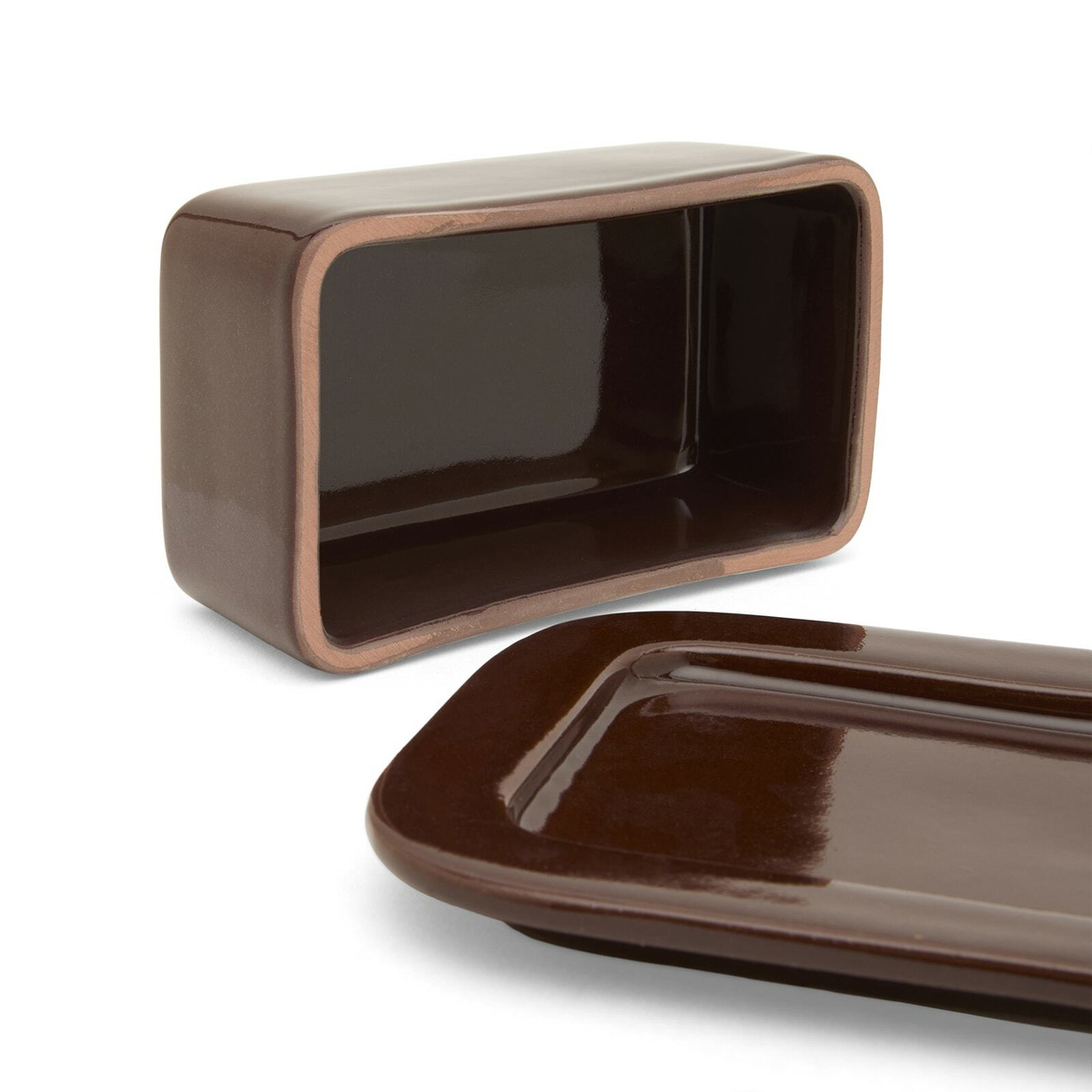 HAY Barro Butter Dish in Burgundy 