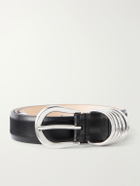 Déhanche - Hollyhock 3cm Leather Belt - Black